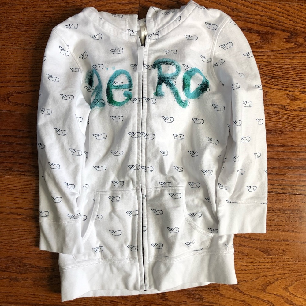 Aero White Zip Up Hoodie